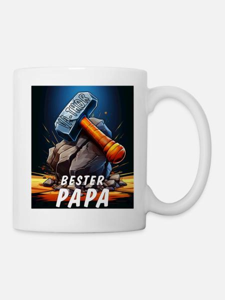VA-THOR HAMMER BESTER PAPA - Tasse - Weiß