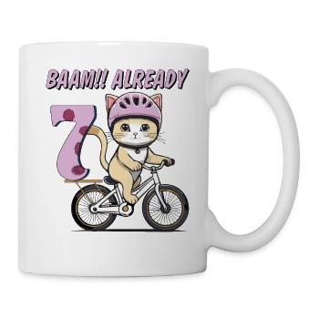 CAT BIKE BAAM!! ALREADY SEVEN - Mug - white - Right