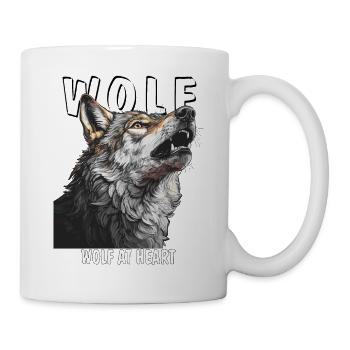 WOLF AT HEART - Mug - white - Right