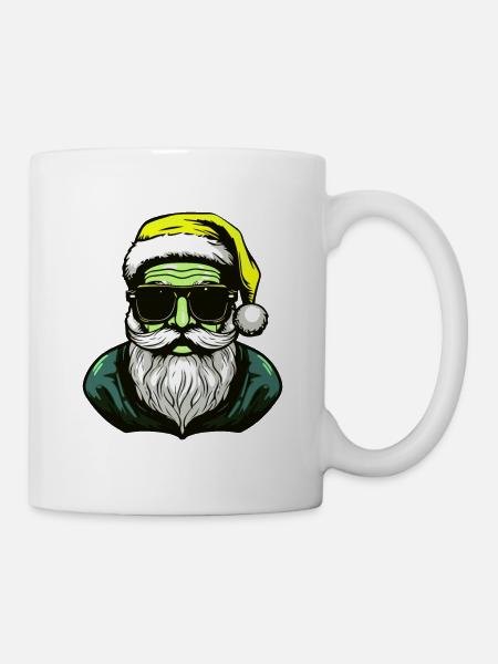 Weihnachtsmann Cool Santa - Tasse - Weiß
