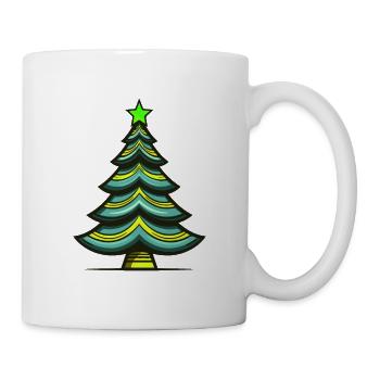 Tannenbaum Weihnachten - Tasse - Weiß - Rechts