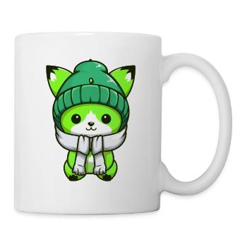 Fuchs Winter Comic - Tasse - Weiß - Rechts