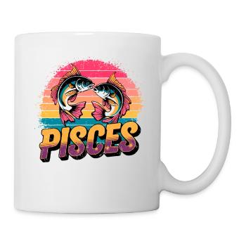 Pisces Horoscope Astrology 80s Vintage Sign. - Mug - white - Right