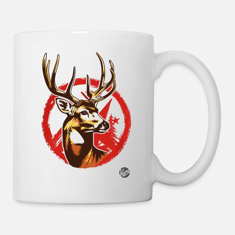 Sowjetisch-Kommunistisch: Propaganda Hirsch - Tasse - Weiß