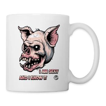 Je suis sexy et je le sais, cochon zombie - Mug blanc - blanc - Droite