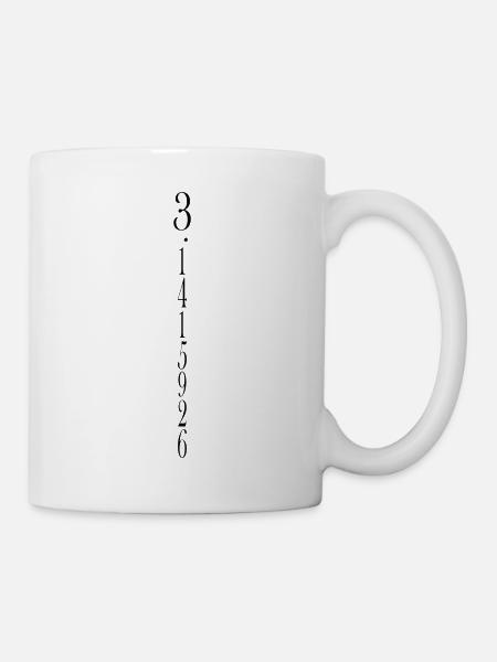 Vertikale Pi-Nummern-Folge Vertical Pi Number - Tasse - Weiß