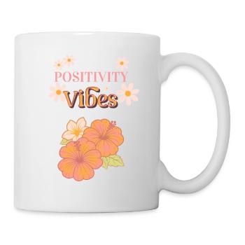 Positivité – Flower Power - Mug blanc - blanc - Droite