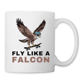 Fly like a Falcon Skater Streetwear Outfit - Mug - white - Right
