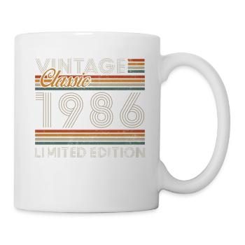 40 Ans 1986 Vintage Rétro Cadeau D'anniversaire - Mug blanc - blanc - Droite