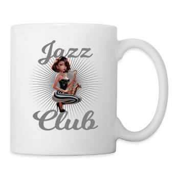 Jazz Club Saxophonspielerin Saxophonistin - Tasse - Weiß - Rechts