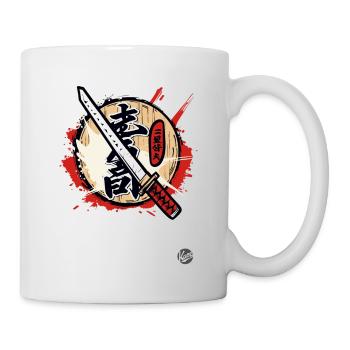 Design élégant de katana de style japonais - Mug blanc - blanc - Droite