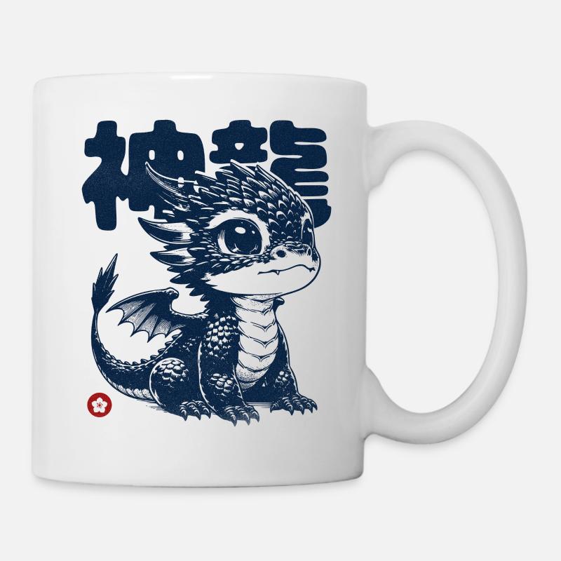 Fantasie-/Sci-Fi Mystischer Drache - Tasse - Weiß