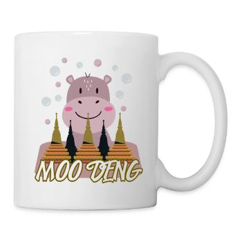 Moo Deng Cute Hippopotamus Baby Animal - Mug - white - Right