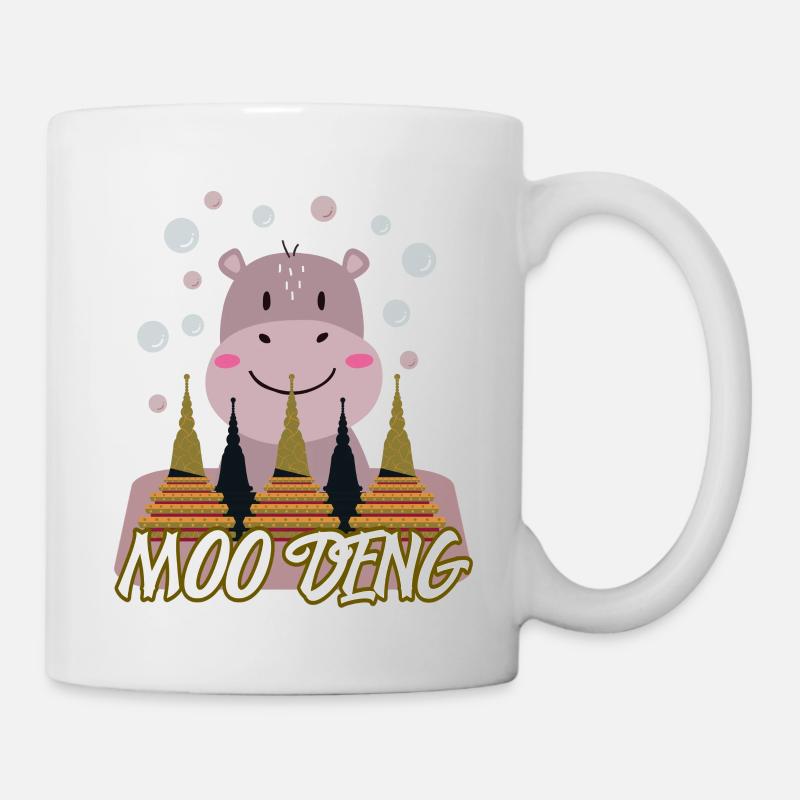 Moo Deng süsses Nilpferd baby tier - Tasse - Weiß