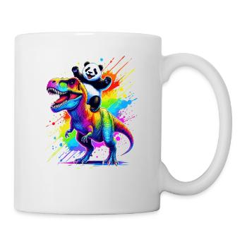Splash Art Dinosaur T-Rex Panda Tyrannosaurus Rex - Mug - white - Right
