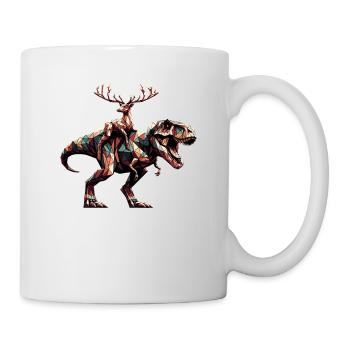 Geometric Art Dinosaur T-Rex Reindeer - Mug - white - Right