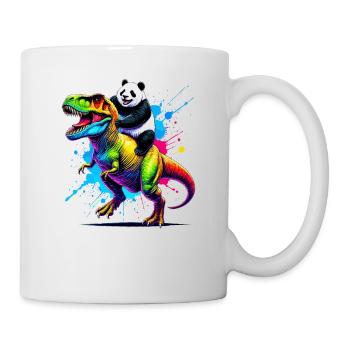 Splash Art Dinosaur T-Rex Panda Tyrannosaurus Rex - Mug - white - Right