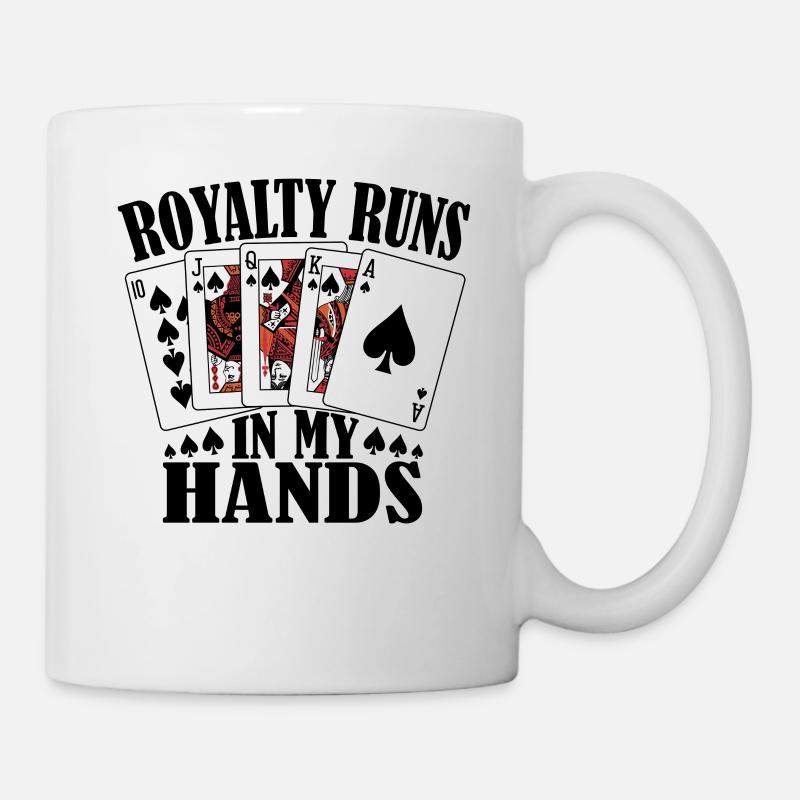 La royauté entre mes mains Poker - Mug blanc - blanc