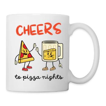 Cheers to Pizza Nights - Tasse - Weiß - Rechts
