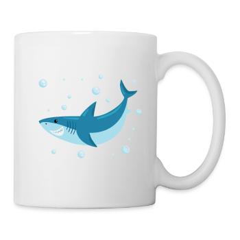 Cool Shark Squad with Surfboard Summer Vibes - Tasse - Weiß - Rechts