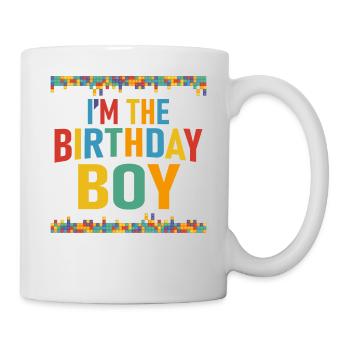 I'm the Birthday Boy Block Building Party Graphic - Tasse - Weiß - Rechts
