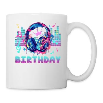 Music Lover's Birthday Squad Party Fun Graphic - Tasse - Weiß - Rechts