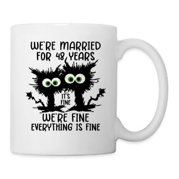 48 Anniversaire de mariage Femme Mari - Mug blanc - blanc - Droite