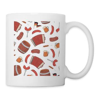Wurst Bierzelt Outfit Kostüm Biergarten Würstchen - Tasse - Weiß - Rechts