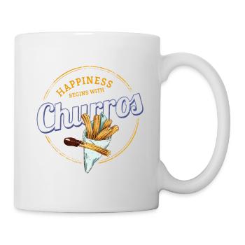 Churro Snack Vintage Dessert Retro Street Food - Mug - white - Right