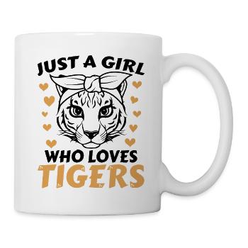 Juste une fille qui aime les tigres adorable - Mug blanc - blanc - Droite
