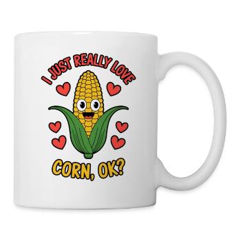 Corn on the cob saying corn funny corn on the cob gift - Mug - white - Right