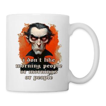 Drôle de vampire avec dicton pour halloween - Mug blanc - blanc - Droite