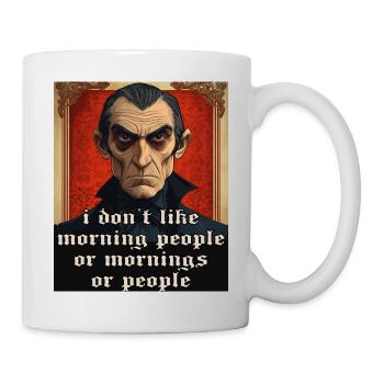 Drôle de vampire avec un dicton pour Halloween - Mug blanc - blanc - Droite