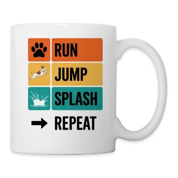 Dock Diving Spruch Dog Diving Dock Diving Geschenk - Tasse - Weiß - Rechts