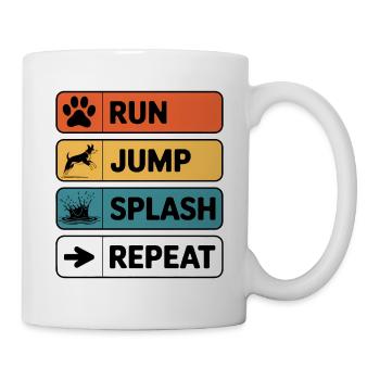 Dock Diving Spruch Dog Diving Dock Diving Geschenk - Tasse - Weiß - Rechts