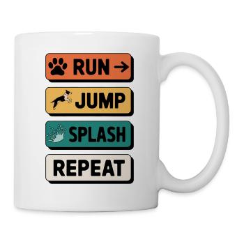 Dock Diving Spruch Dog Diving Dock Diving Geschenk - Tasse - Weiß - Rechts
