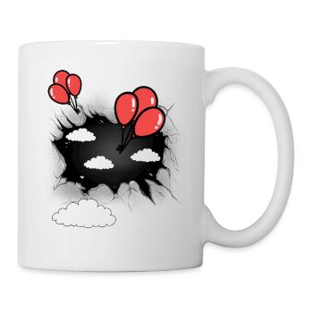Clouds Cloud Celestial Balloons Balloon Flying - Mug - white - Right