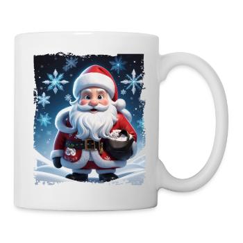 Joyeux Noël neige Noël Noël Vacances Père Noël - Mug blanc - blanc - Droite