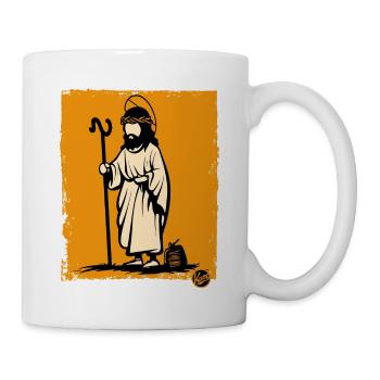 Der Wanderer und Erlöser Jesus - Tasse - Weiß - Rechts