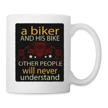 Un Motard et Sa Moto - Une Passion! - Mug blanc - blanc - Droite