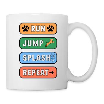 Dock Diving Spruch Dog Diving Dock Diving Geschenk - Tasse - Weiß - Rechts