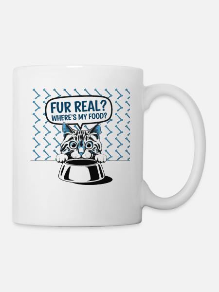 Fur Real Where's My Food Katze für - Tasse - Weiß