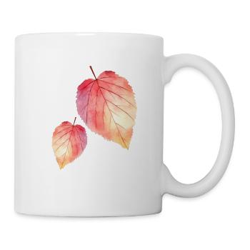 Herbst-Aquarell-Blätter Autumn Watercolor Leaves - Mug - white - Right