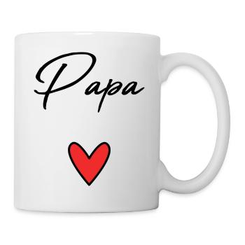PAPA. VATERTAG. FROHER VATERTAG. ALLES GUTE ZUM GEBURTSTAG. - Tasse - Weiß - Rechts