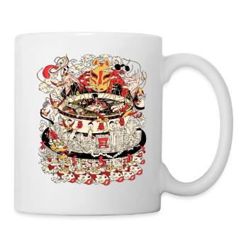 La cérémonie des ramens du dieu renard - Mug blanc - blanc - Droite