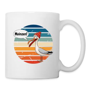 Hamburg Moin Moinzen Seagull North Sea Coast Holiday Fun - Mug - white - Right