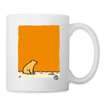 Da ist ein Eisbär - Tasse - Weiß - Rechts