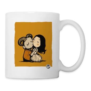 Pan küsst ein Mädchen im Labyrinth - Tasse - Weiß - Rechts