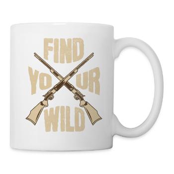 Finden Sie Ihr wildes Outdoor-Abenteuer - Tasse - Weiß - Rechts