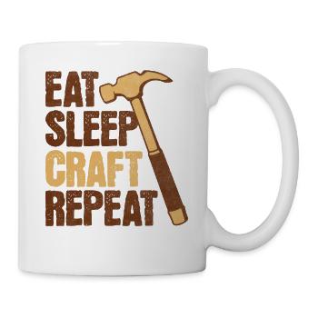 Eat Sleep Craft Repeat DIY - Mug - white - Right